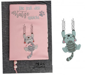 Stickmuster - kratzendes Kätzchen